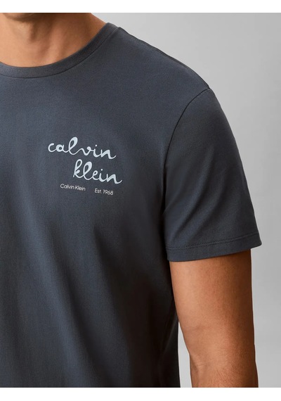 Calvin Klein Ss 30s Eu Ck Trvl Lı, Ceg Mavi Erkek T-shirt