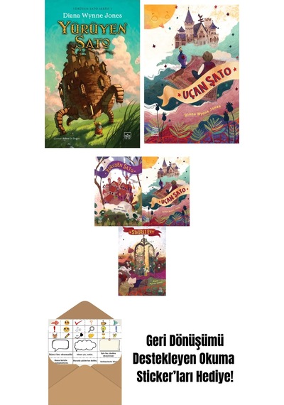 Yürüyen Şato Yürüyen Şato Serisi 1 Ciltli + Uçan Şato + Diana Wynne Jones Üçlü Kitap Seti: Yürüyen Şato Uçan Şato Sihirli Ev