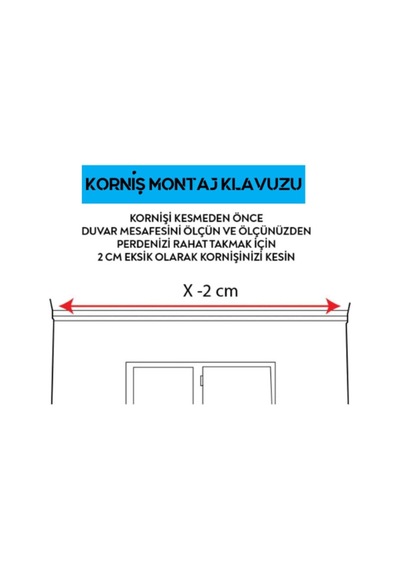 4 Metre 1. Sınıf Polyester Kalın Perdeler Için Tutucu Ray Korniş Genel