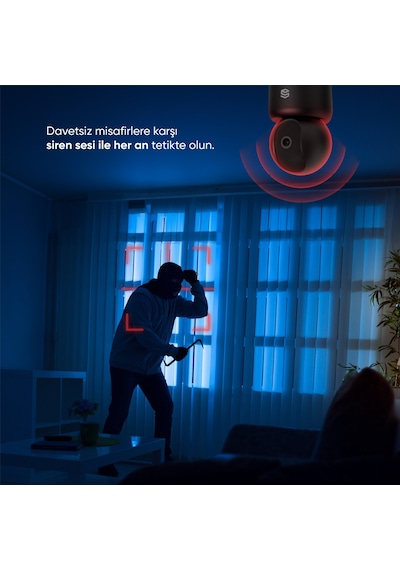 Şımart 360° Wi-Fi 1296P 2K Akıllı Kamera