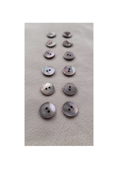 Doğal Hakiki İnci Midye Kabugu Düğme 8 Mm 12 Adet