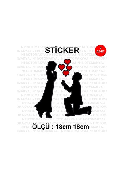 Evlilik Yüzük Teklif - Araba Kask Motosiklet Laptop Taplet Sticke