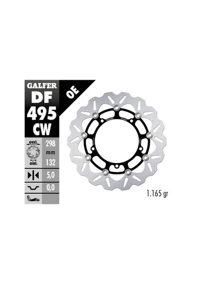 Yamaha Mt-09 Sp Ön Fren Diski 298 Mm 2021-2023 Galfer Dalgalı Hareketli Aluminyum Disk