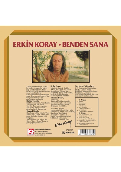 Erkin Koray - Benden Sana Renkli Plak