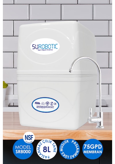 Su Arıtma Cihazı 80 Gpd Membranlı 6 Filtreli Çelik Tanklı Cihaz
