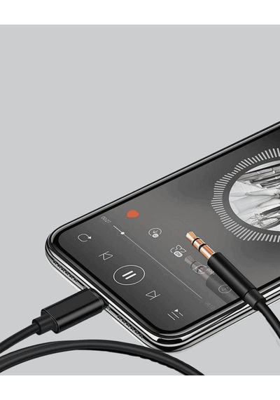 Apple Uyumlu iPhone Lightning 3.5mm Aux Adaptör Kablo Stereo Ses Aktarım Standart