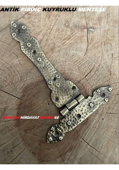 Antik Kuyruklu Menteşe Pirinç Ahşap Kapı Menteşesi 23cm
