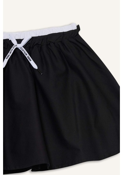 Defacto Kız Çocuk Beli Lastikli Twill Etek G3231a825aubk61 Siyah