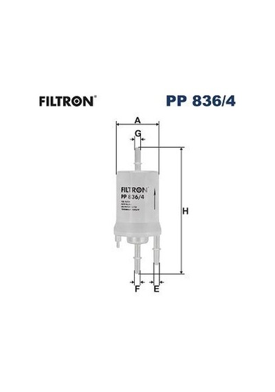 Fıltron Pp6004-99 Yakıt Filtresi Golf 5-jetta 3-polo 4-caddy 3-fabia 2-octavia 2-a3-ıbiza 4-1.4-1.6 16v 4 Bar Pp836.4 6q0201051a-6q0201051c-6q0201051j