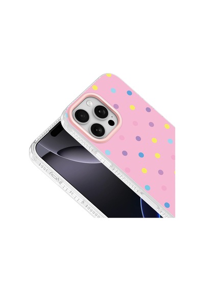 İphone 16 Pro Max Kılıf Airbag Tasarımlı Zore Potik Sert Pc Kapak - Pembe