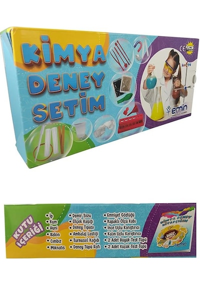Kimya Deney Setim 1 Paket Eğitici Kimya Seti Okul Fen Bilimleri Deney Seti