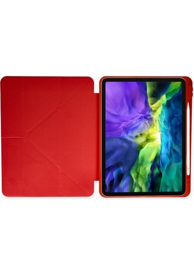 Samsung Galaxy Uyumlu Tab S10+ Plus 12.4" Kalem Bölmeli Uyku Modlu Arkası Silikon Kapak Kılıf Kılıf