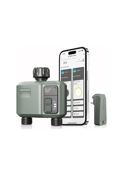 Delt Bluetooth + Wifi Uzaktan Kumandalı Çift Çıkışlı Su Zamanlayıcı -
