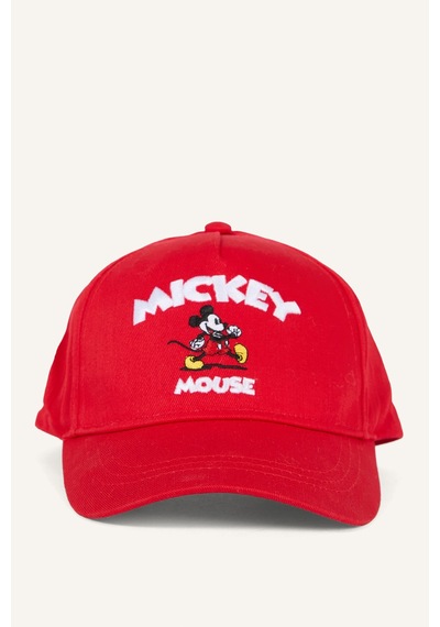 Defacto Disney Mickey Mouse Nakışlı Pamuklu Cap Şapka Kız Çocuk H6078a826wnrd1 Kırmızı-rd1