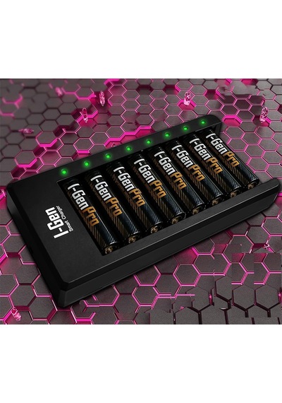I-gen G811 8'li Pil Şarj Aleti + 8 Adet Aaa Pro 1100 Mah Şarj Edilebilir İnce Şarjlı Kalem Pilli Set 1.2v Ni-mh Sku: Zeusstk4a16ca2424