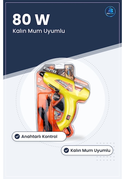 Sıcak Silikon Tabanca 80 W Anahtarlı Kalın Mum Uyumlu Tamir Hobi