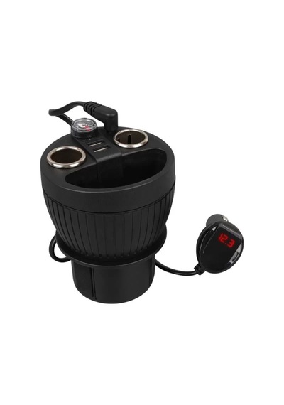 Sh Olesson 1640 12-24v Çiftli Çift Usbli 120w 80cm Kablolu Dijital Ekranlı Araç Çakmak Çoklayıcı Najmaddin
