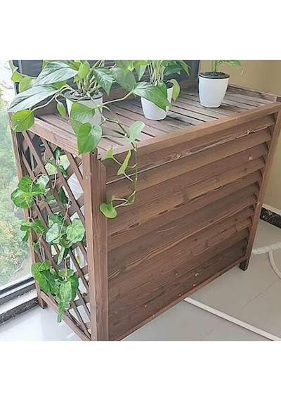 Premium Masif Ahşap Dış Mekan Klima Kapağı - Ahşap Panjur Gizlilik Çit Perdesi, Toz Önleyici Çiçek Rafı Ve Gizli Isı Pompası Izgaraları 105x47x80cm - Hava Koşullarına Dayanıklı Ve Şık Desi Diğer Premium Masif Ahşap Dış Mekan Klima Kapağı - Ahşap Panjur Gizlilik Çit Perdesi, Toz Önleyici Çiçek Rafı Ve Gizli Isı Pompası Izgaraları 105x47x80cm - Hava Koşullarına Dayanıklı Ve Şık Desi Diğer
