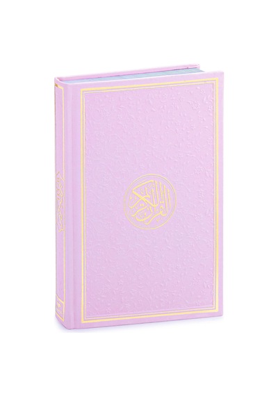 Renkli Termo Deri Ciltli Kuranı Kerim - Medine Hatlı, Orta Boy - Pembe