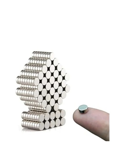 50 Adet Yuvarlak Neodyum Mıknatıs, 6x3 Mm Boyut, Güçlü Çekim
