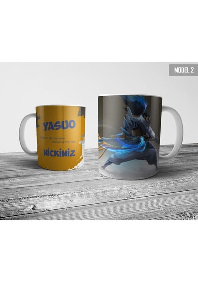 Yasuo Kişiye Özel İsimli Kupa Bardak (League Of Legends, Lol)