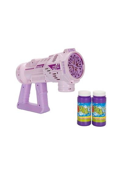 Işıklı Köpük Tabancası 30 Cm - 2 Adet Solüsyonlu Pilli Baloncuk Makinesi+ 500ml Solüsyon Hediyeli