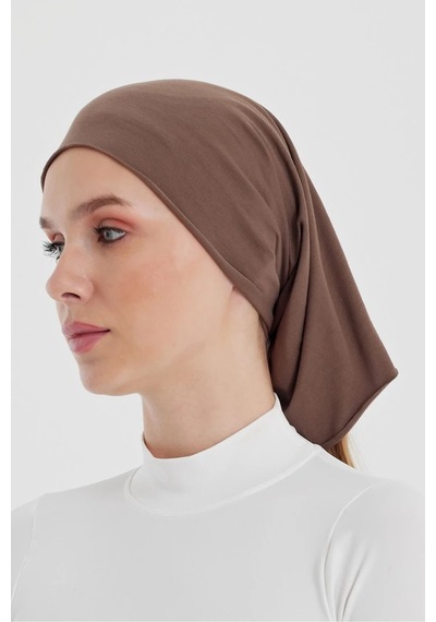 Kadın 4 Fonksiyonlu Koruyucu, Pamuklu, Esnek, Terletmez, Bandana, Boyunluk, Buff, Maske - Tek Ebat / Düz Kahverengi Düz Kahverengi