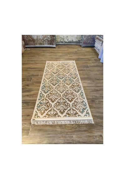 Buhara 2621c Bej-mavi Halı Çok Renkli