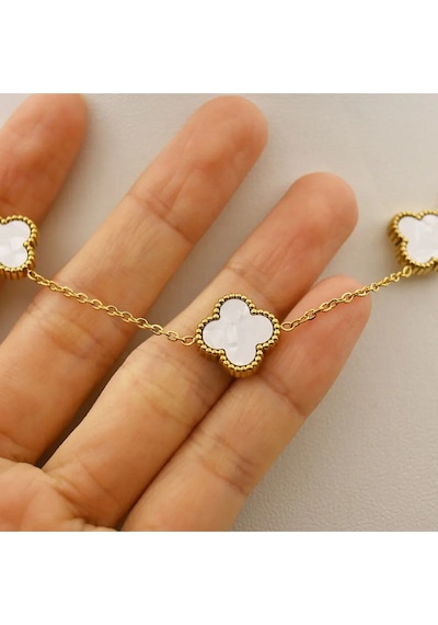 Yonca Kolye Gold Beyaz 5 Li | 14 Şubat Sevgililer Günü Hediyesi | Kadın