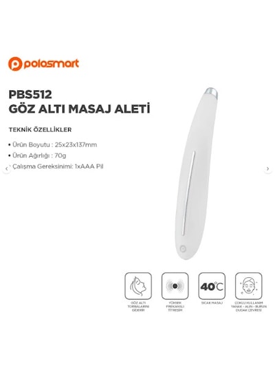 Polosmart Göz Altı Masaj Aleti Beyaz Polosmart Göz Altı Masaj Aleti Beyaz