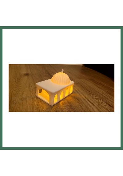 En-cag Cami Formlu Tealight Mumluk Dekoratif Mum Tutucu Ramazan Süsü Bss Çok Renkli