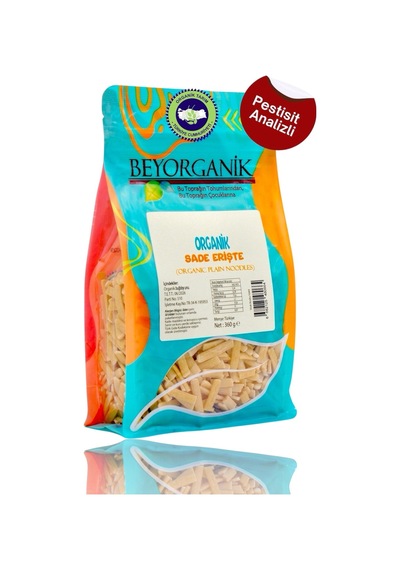 Beyorganik Pestisit Analizli Organik Erişte 360 G