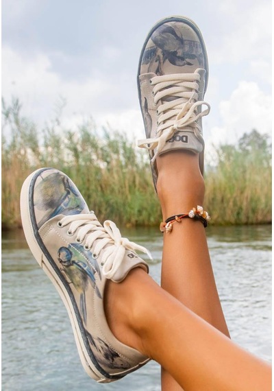 Kadın Vegan Deri Çok Renkli Sneakers - Birds Of The Castle Tasarım