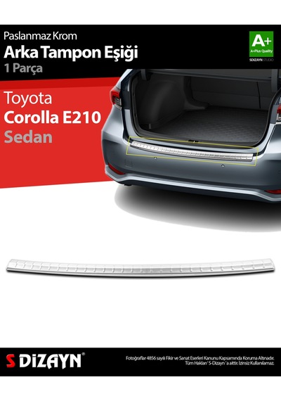 S-dizayn Toyota Corolla Krom Arka Tampon Eşiği 2019 Üzeri