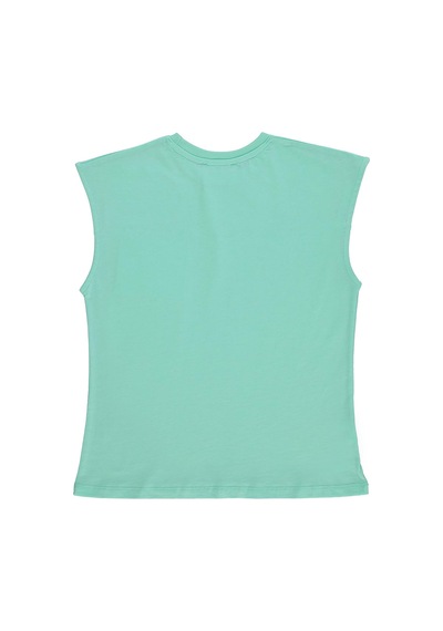 Civil Boys Basic Sıfır Kol 10-13 Yaş Tişört - Yeşil Mint