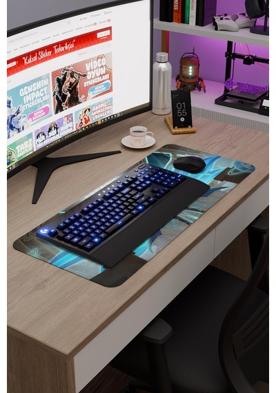 Neuvillette Genshin Impact Anime Gacha V4 - 70x30 Xl Gaming Mouse Pad Fare Altlığı
