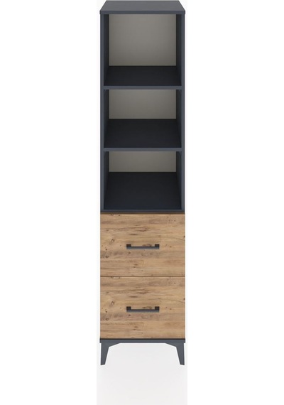 Hyperion Dolap 3 Raflı 2 Çekmeceli 44x44x182 Antrasit-çam Antrasit