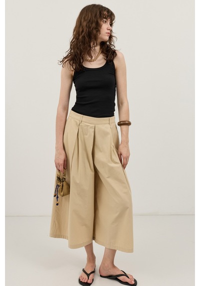 Antioch Pileli Culotte Pantolon Bej