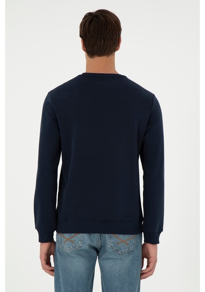 U.S. Polo Assn. Erkek Regular Fit Bisiklet Yaka Lacivert Sweatshirt 50293436-VR033