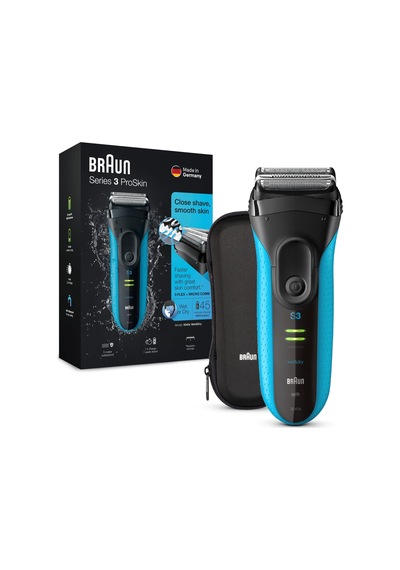 Braun Series 3 Proskin Elektrikli Tıraş Makinesi, Düzeltici, Erkek Elektrikli Tıraş Makinesi, Seyahat Çantalı, Erkeğe Hediye, Islak Ve Kuru, Almanya'da Üretilmiştir, 3045s, Siyah/mavi Braun Series 3 Proskin Elektrikli Tıraş Makinesi, Düzeltici, Erkek Elektrikli Tıraş Makinesi, Seyahat Çantalı, Erkeğe Hediye, Islak Ve Kuru, Almanya'da Üretilmiştir, 3045s, Siyah/mavi