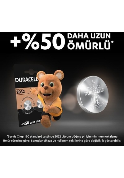 Duracell Özel 2032 Lityum Düğme Pil 3v 5'li Paket