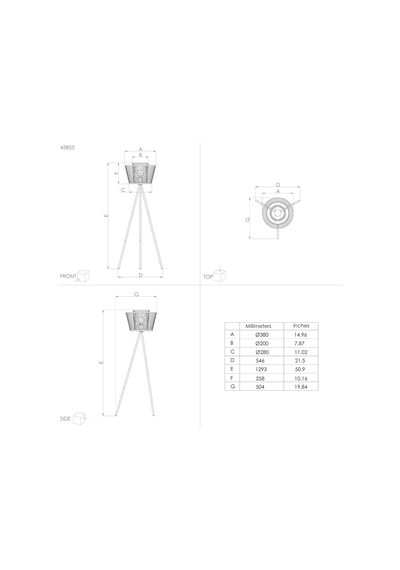 Tripod Ayaklı Lamba Hykeham, Doğal Ve Metal Ayaklı Lamba, Siyah, Üç Ayaklı Lamba, Boho, Bambu Lamba, Oturma Odası