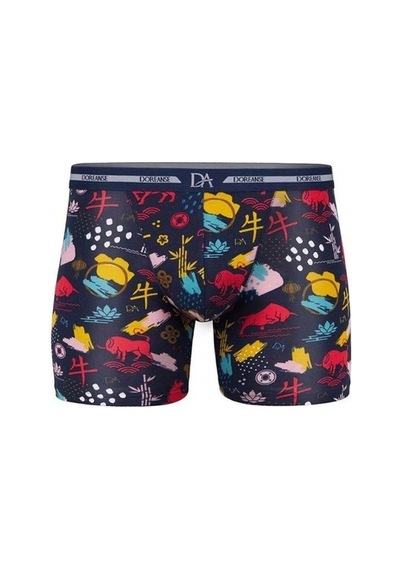 Doreanse Erkek Memox Baskılı Modal Normal Paça Renkli Boxer 1849 (525297869) Çok Renkli