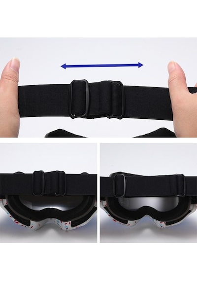Schulzz UV400 Korumalı Buğu Önleyici Çift Katmanlı Kayak Gözlüğü Beyaz