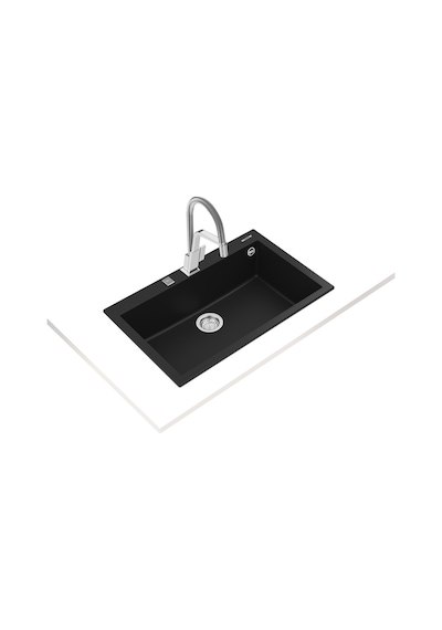 Teka Forsquare 72.40 Tg Tek Hazneli Tegranite+ Eviye - Siyah - 115230000