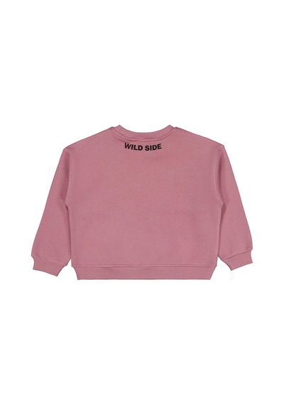 Civil Girls Papatya Nakışlı 6-9 Yaş Sweatshirt - Pembe Gül Kurusu