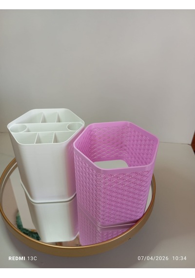 Modern Kalemlik Beyaz - Açık Pembe