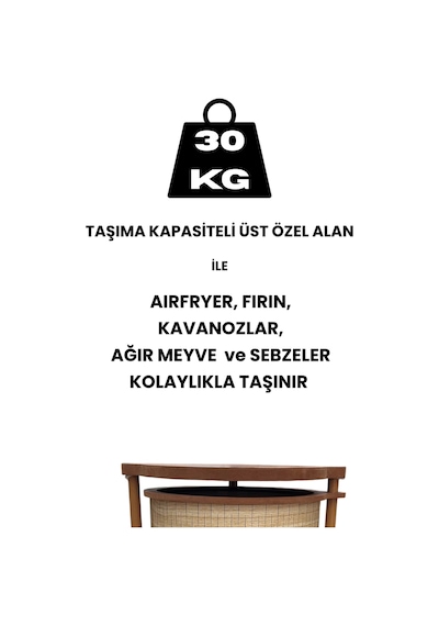 Ahşap Sebzelik Geleneksel Tasarım Yuvarlak Akça Desenli 4 X 5 Kg Kapasiteli Hazır Gönderim Diğer
