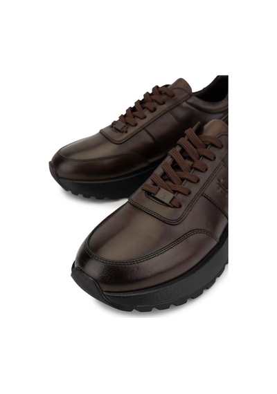 Tamer Tanca Erkek Hakiki Deri Kahve Sneakers & Spor Ayakkabı 298 3229-2665 Erk Ayk Sk25-26 Kahve Slvr Alkl Kahve