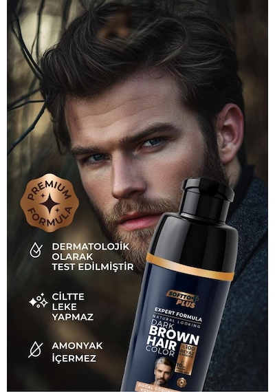 Softto Plus Expert Men Dark Brown Hair Color Koyu Kahve Geliştirilmiş Formül Doğal Görünüm